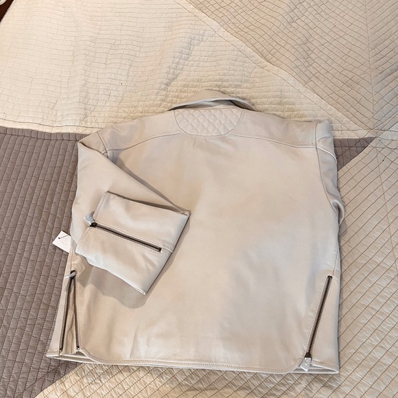 Joie Cream Leather Motorcycle Jacket - Picture 3 of 6